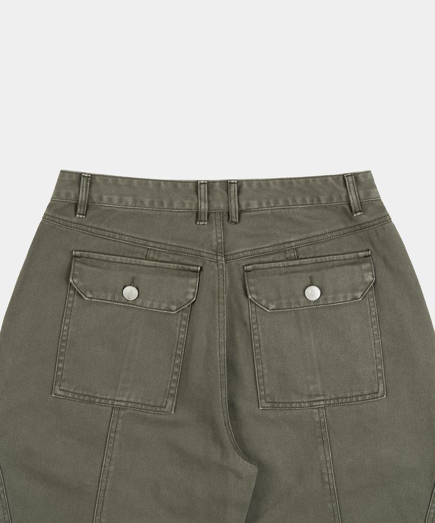 EXCONTAINER Vintage Dyed Cargo Pants (Khaki)