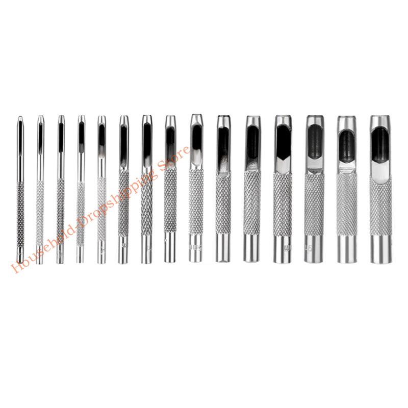 Heavy Duty Alloy Round Hole Puncher Leather Hole Punches Tool For Leatherworking 85AD