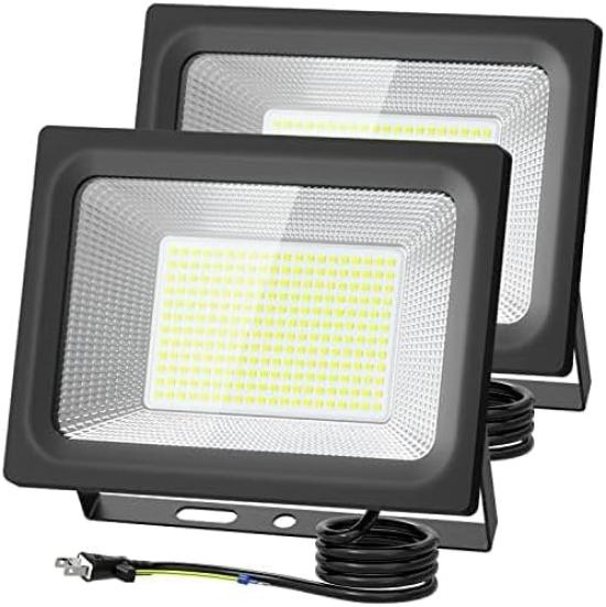 

KIWEN Light Set of LED Floodlight 250W 35000LM Daylight Color Work Light LED 100V Compatible Grounded Plug PSE Compatible LED Light Outdoor Lighting