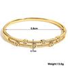 Greatera Trendy Gold Plated 316L Stainless Steel Bangles Bracelets for Women Delicate Cubic Zirconia Bracelet Party Jewelry