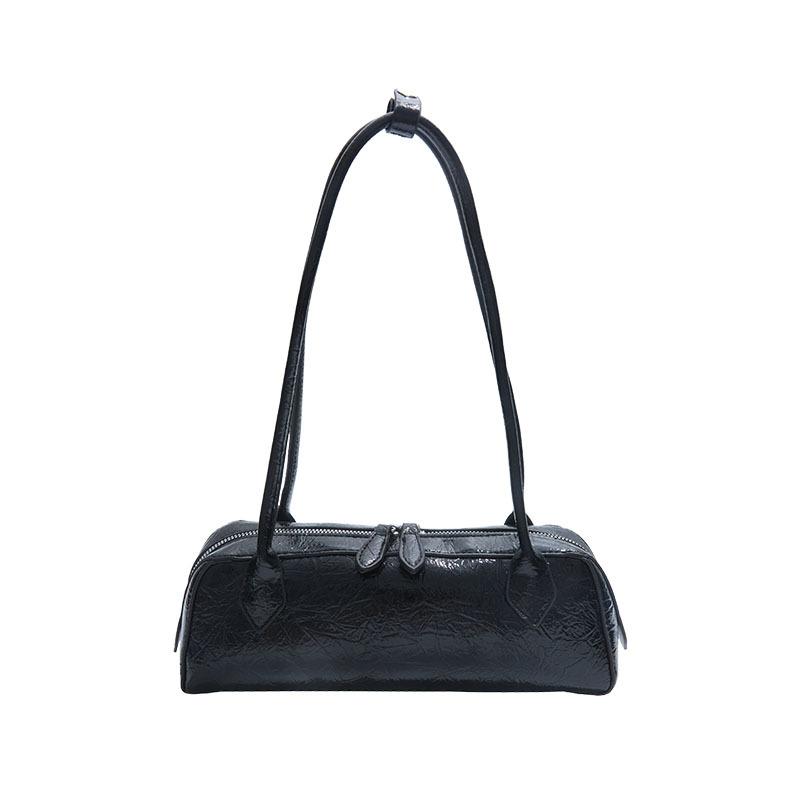 

Простая одноплечевая сумка-подмышка, нишевая ретро-сумка-багет высокой ценности, повседневная универсальная женская сумочка для поездок на работу чёрный