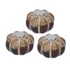 3 Pcs Classical Ceramic Pumpkin Door Pull Handle Knobs For Kitchen Cabinet Drawer Cupboard Silver