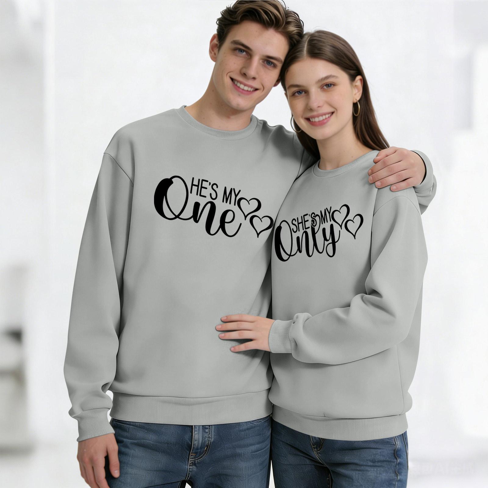 

Men s Round Neck Long Sleeve Top, Unisex, Couple Casual Sports Top Set M