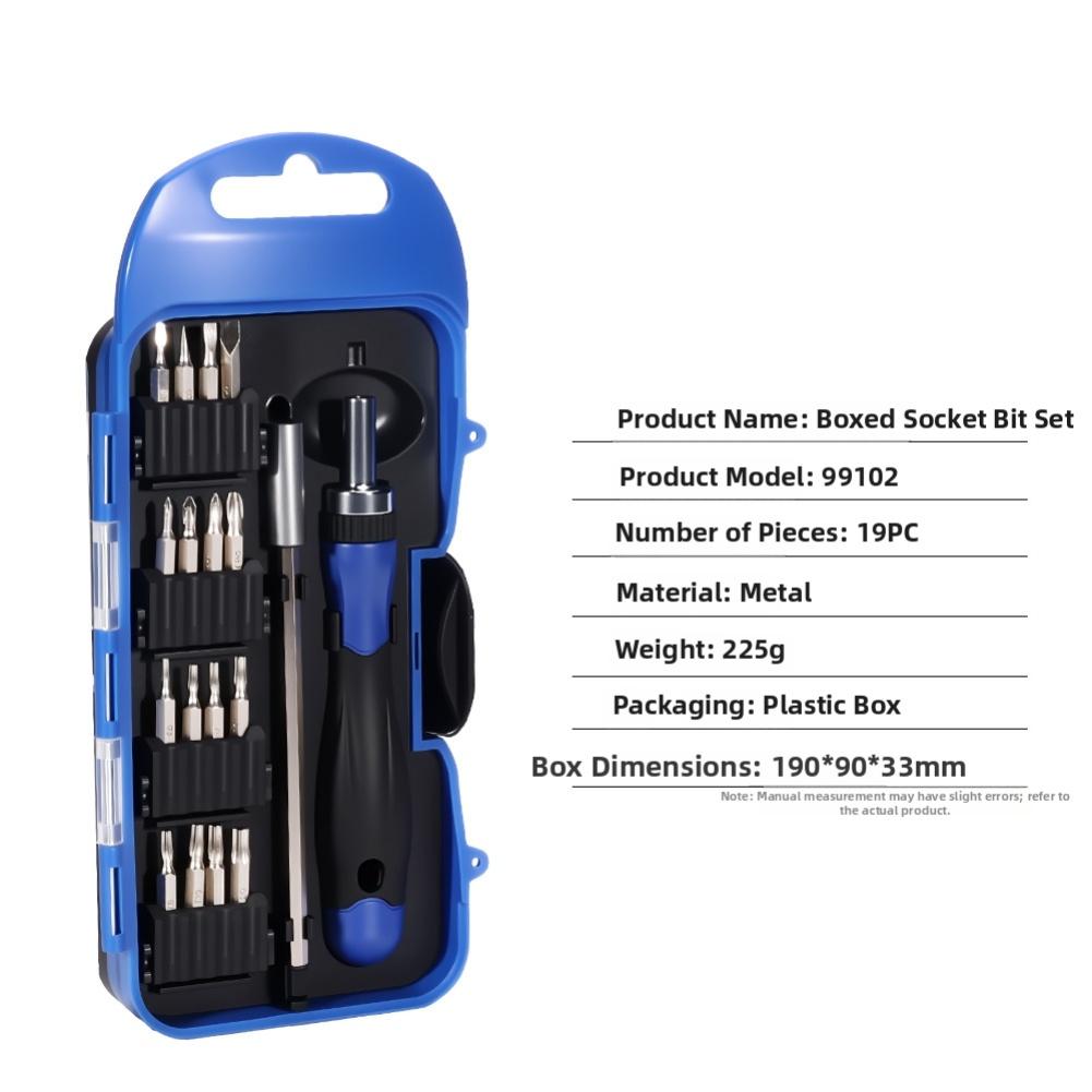 

1set Ratcheting Screwdriver Set Magnetic Screwdriver Bit With Rotatable Ratchet Handles Sockets Bits For Washers Repair