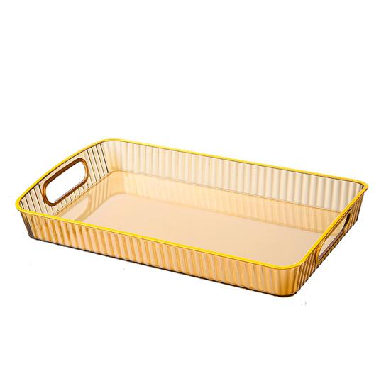 מגש הגשה עם ידיות מגש תה מסיבת אוכל ביתי מגש הגשה שקוף חטיף מעובה