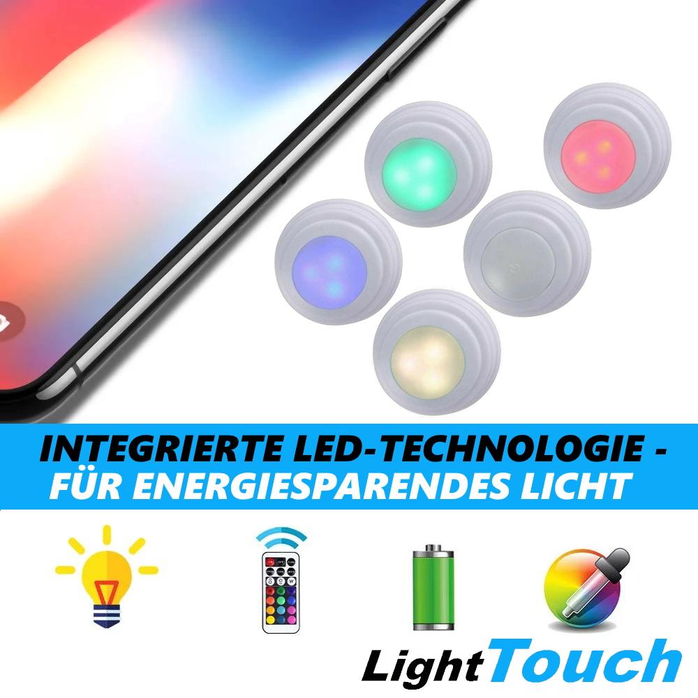 LightTouch RGB Cabinet Lights Color 5 Pieces Wireless LED Light Tap Click