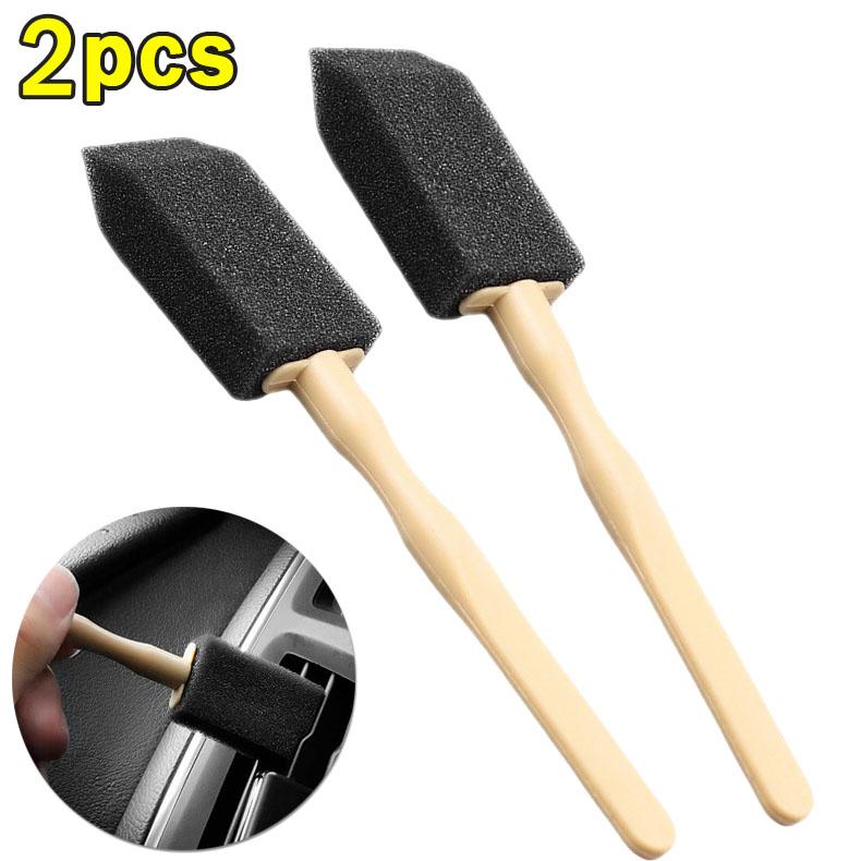 Car Air Conditioner Vent Brush Air Outlet Sponge Brush Grille Brush Air Conditioning Mouth Sponge Brush Car Cleaning