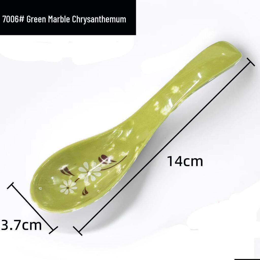 Imitation Porcelain Melamine Chinese-Style Drop-Resistant White Spoons for Hotel and Restaurant Use, Seasoning & Soup Serving
