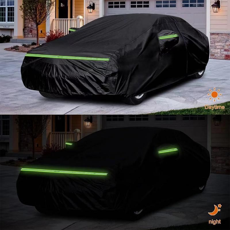 Kryt na auto Černé venkovní plachty na auto Kryty na auto Protiprachové kryty Vnější kryty Ochranné kryty na auto Kryty vozidel do každého počasí
