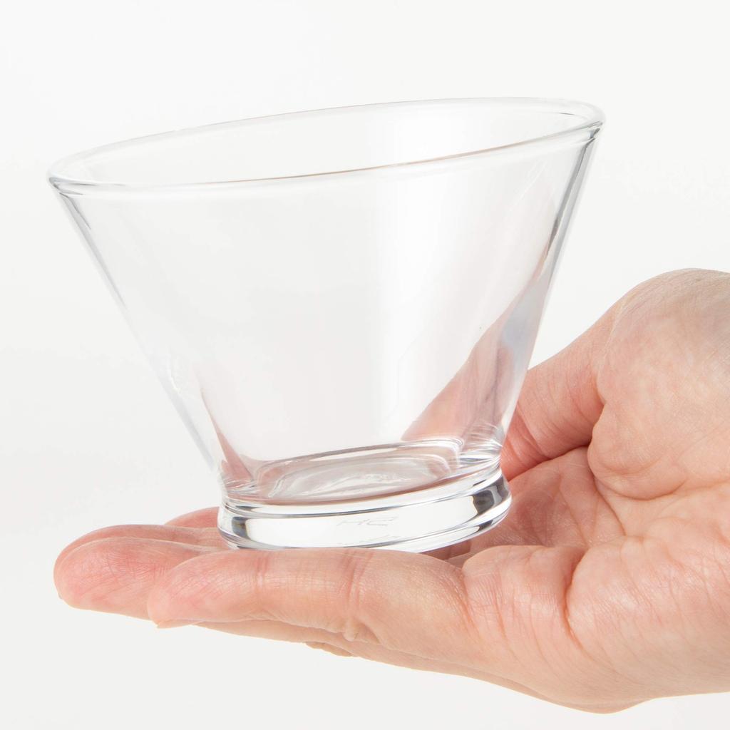 Toyo Sasaki Glass Dessert Made In Dishwasher Pack of 6 Bowl, Clear, 185ml, Bowl, Japan, Safe, B-09106HS,