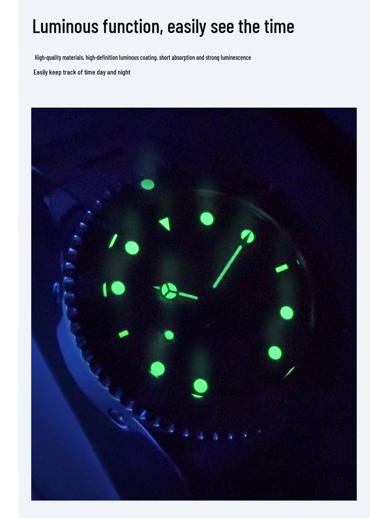 Authentische Herren Quarz Grüne Submariner Uhr - Vollautomatisch Klassischer Rolex Stil