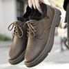 Men's 5cm Invisible Height Increase Elevator Sneakers Low-Cut Casual Platform Work Boots Comfortable Anti-Slip Lace-Up Shoes