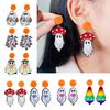 Novelty Halloween Earrings Cartoon Spook Dangle Earrings Cute Spook Dangle Earring for Christmas Jewellery Spooky Gift
