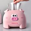Scatola porta fazzoletti con coperchio rimovibile, forma animale, grande capacità, creativa, Mucca Maiale Auto, Porta scatola fazzoletti, Articoli per la casa