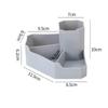 Caja de almacenamiento creativa para cosméticos y papelería de esquina de escritorio con cuatro rejillas, caja de almacenamiento para lápices labiales y bolígrafos, soporte para papelería del hogar
