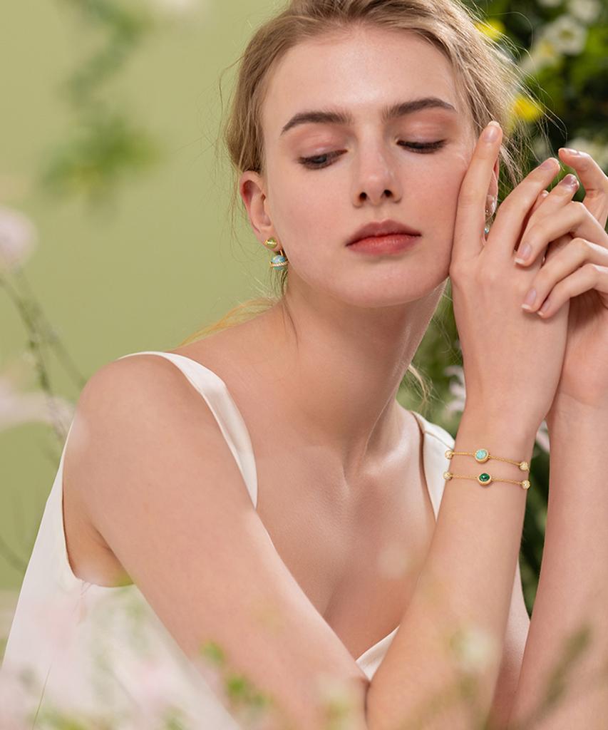 Lola Rose Heliocentric Malachite Gemstone Pendant Women'S Bracelet