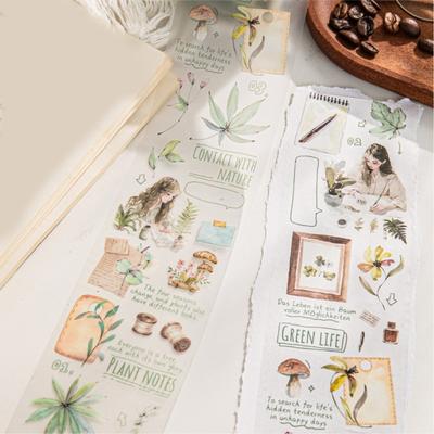 Aesthetic Decorative Tape 6mmX2M Clear PET Tape Scrapbooking Tape for Scrapbooking Journal Photo Album and Wrapping