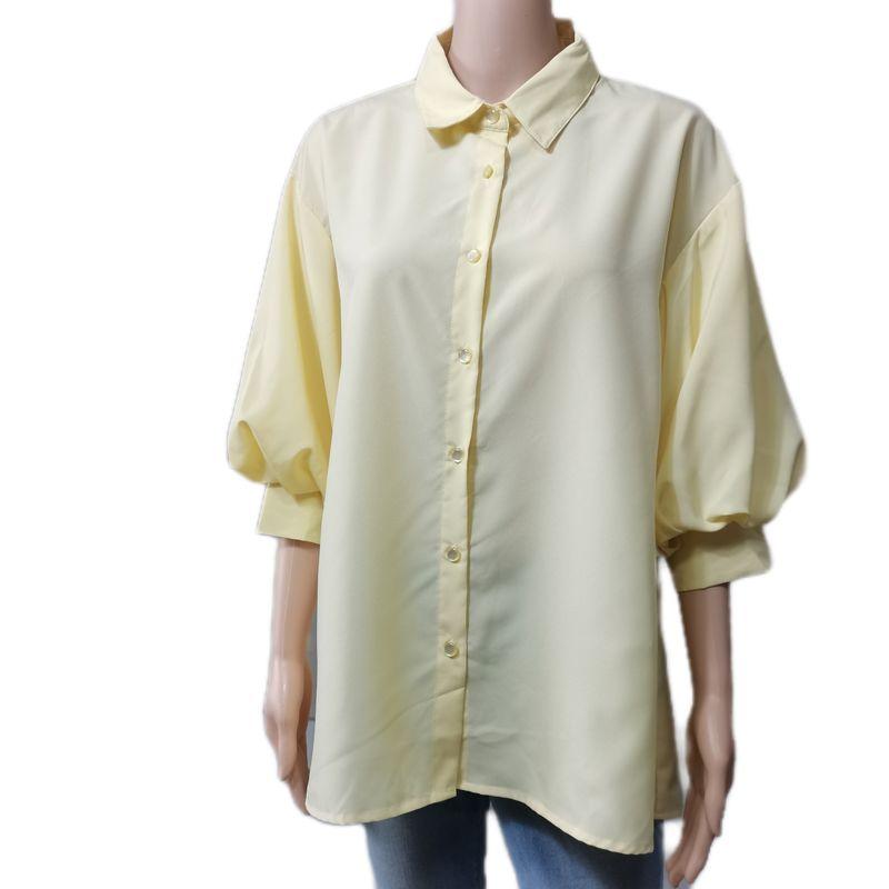 Export Export Original Order Open Shirt Women's Lantern Sleeve Stylish French Classic Style Niche Style Shirt Princess Style Spring