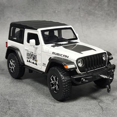 1:32 Wrangler Diecast Alloy Off Road Vehicles Model Toys Car Rubber Tires Doors Opened Front Wheel Steering Interactive Ornament