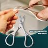 1pc Professional Stainless Steel Nail Clippers with Curved Blades Precision Trimming for Eyebrows Eyelashes Manicure Pedicure