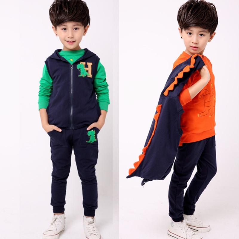Cute 3pcs Kid Baby Dinosaurs Cotton Autumn Clothe Xmas Gift