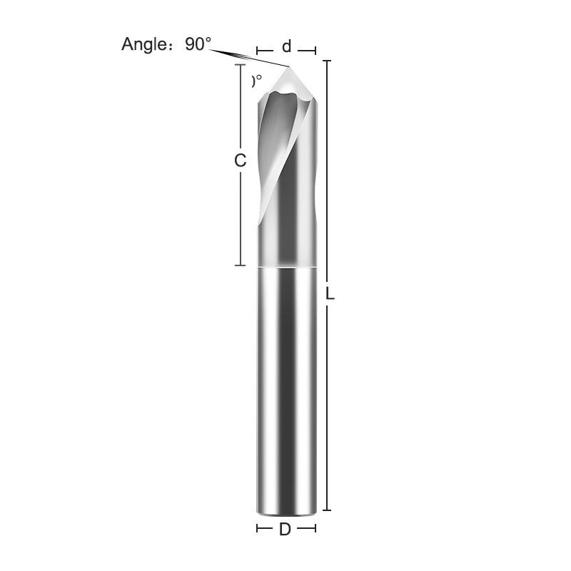 

GAMONT HRC65 Tungsten Steel Center Point Drill For Stainless Steel Aluminum 90° Cemented Carbide CNC Centering Drill Bit Tools 4x4Dx50Lx90
