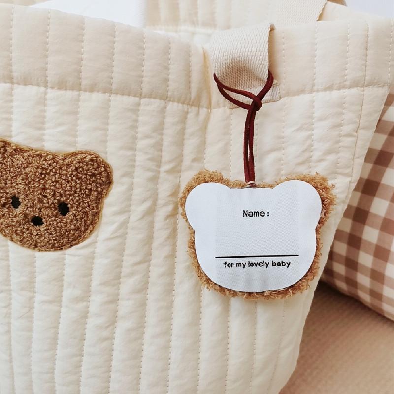 Korean-Style Cute Bear Doll Bag Pendant & Children's Name Tag Keychain