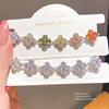 Zircon Flower Charm Jewelry With Elegant Design For Gift Giving And Daily Wear