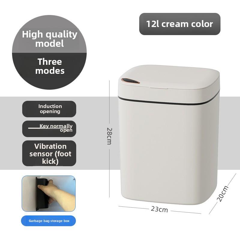Smart Trash Can, Silent Closure - Anti Odor, Multiple Capacity Options - Requires AA Battery Power (excluding Battery),