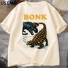 Funny Dinosaur Bonk Graphic T Shirts Casual Cotton Short Sleeve Round Neck Tshirt Streetwear Round Neck Vintage Tshirt Tees