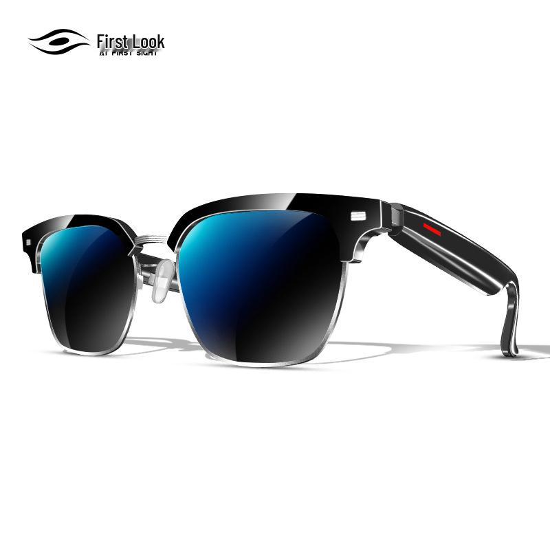 Multi-Function Smart Bluetooth Glasses: Anti-Blue Light Sunglasses, Headphone, Voice Translation, Music & Call Features, Interchangeable Lenses.