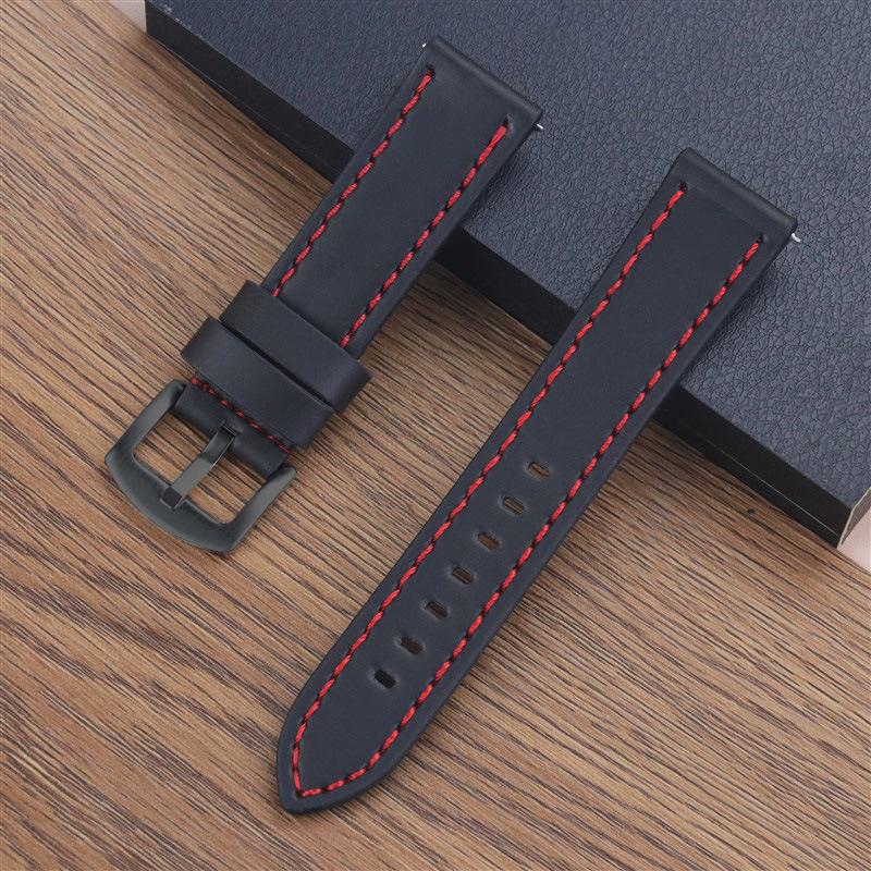 High-end Quick Release Genuine Leather Retro Men's Watch Strap - Crazy Horse Leather 18/20/22/24mm