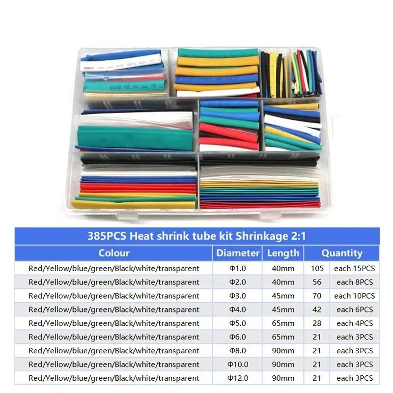 Smršťovací bužírka Tepelně odolná bužírka Sada pro smršťování bužírek Elektrické připojení Vodič Kabel Izolace Bužírka 2:1