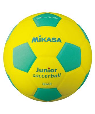 MIKASA Junior Soccer Size Smile Glued Recommended Internal Pressure Ball, 3, Soccer, Approx. 150g, Yellow/Light Green, SF3J-YLG, Ball, 0.10-0.15