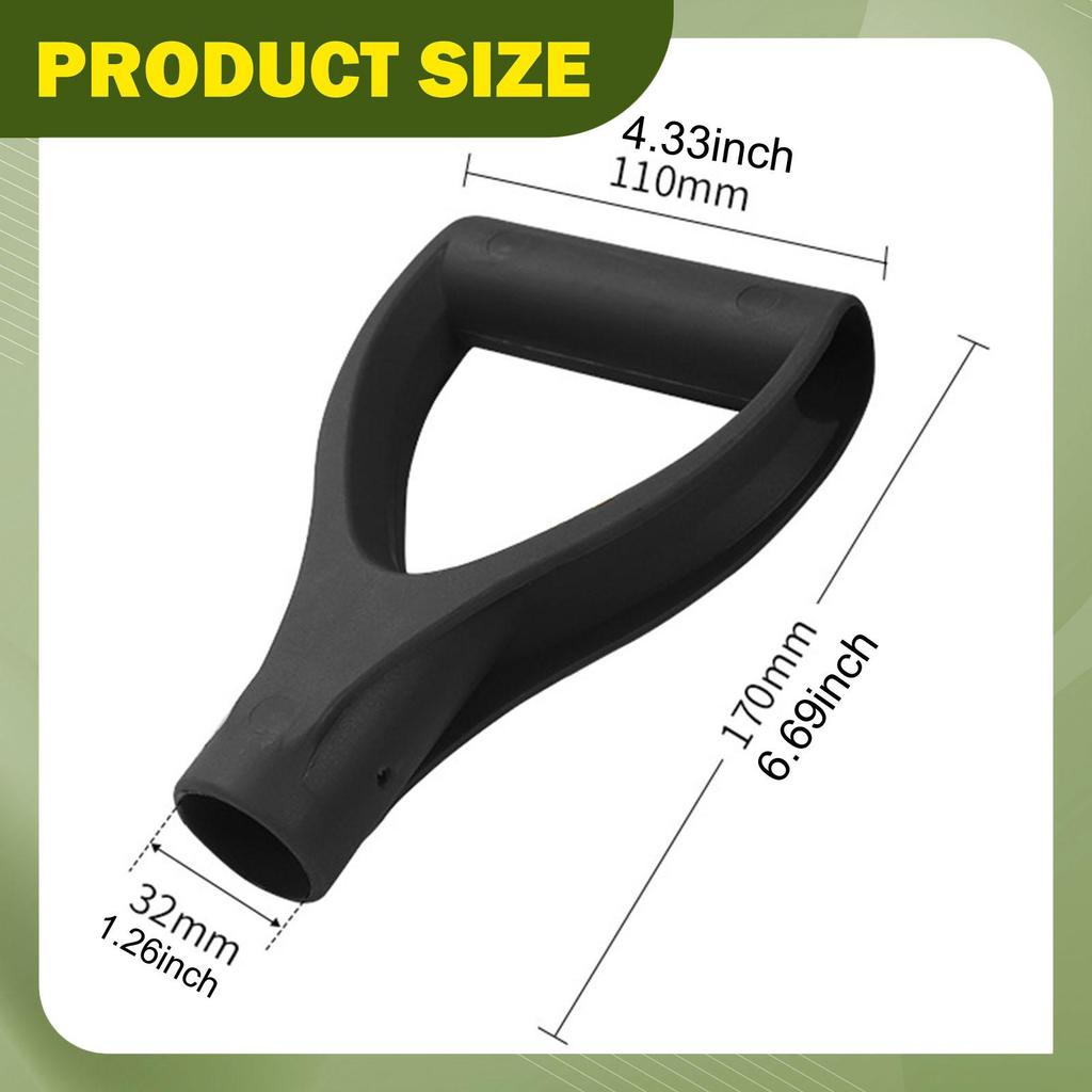 Thickened PP D Handle Grip Replacement for Shovel Shaft Universal Fit for Yard and Snow Tools