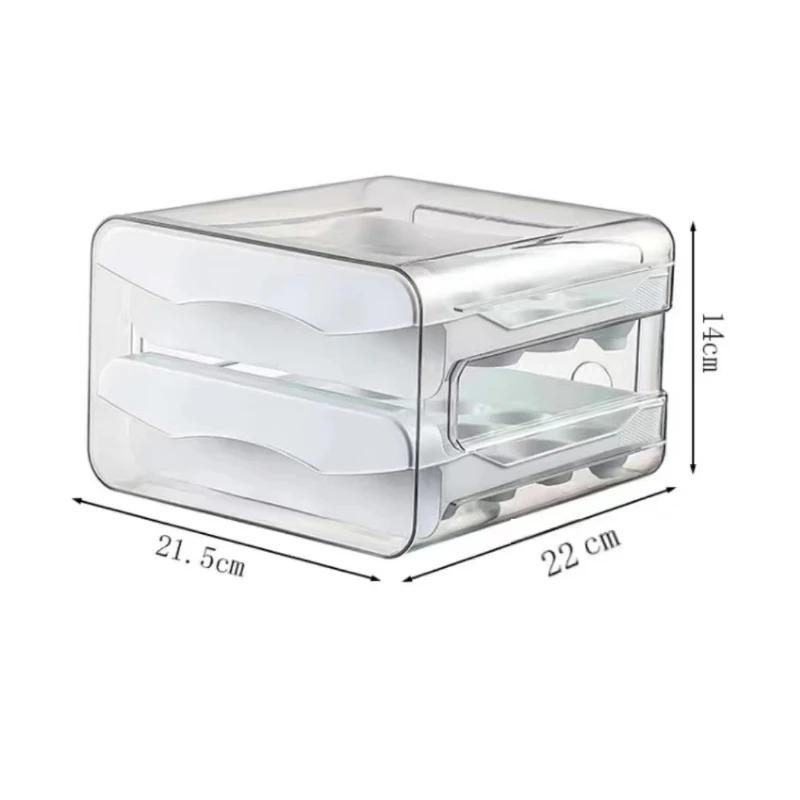 Drawer Style Refrigerator Egg Storage Box Can Hold Multiple Eggs Easy To Pull and Suitable for Kitchen Use