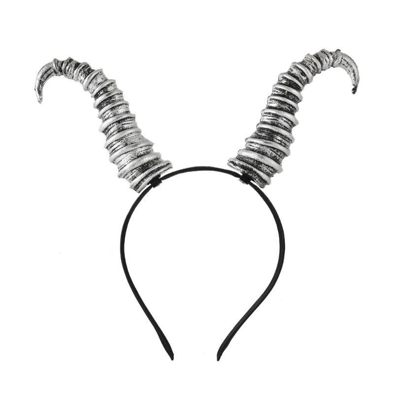 Čelenky s rohy pro halloweenské večírky Kostýmní vlasový doplněk Lehký Praktický Pryskyřičný Festivalový doplněk