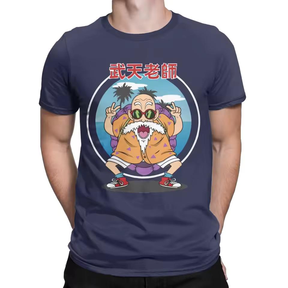 Dragon Ball Master Roshi Muten Printed Short Sleeve T shirt Men's and Women's T shirt Men's Top Sports T shirt Harajuku Y2K Tee