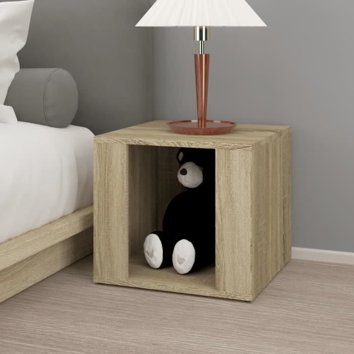 816547 vidaXL Table de chevet Chêne sonoma 41x40x36 cm Bois d'ingénierie