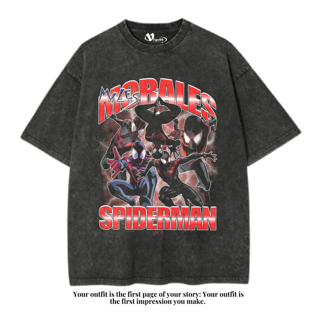 VEGA88 *spiderman miles morales* Oversized t-shirt | Oversized t-shirt | Washed t-shirt | Washing washing | Vintage tee S разноцветный