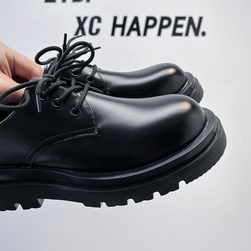 Derby shoes men's arm Martin shoes British style round head big head shoes tooling shoes platform casual leather shoes 3236-A