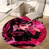 Draculaura Chair Mat Round Carpet - Gothic Home Decor, Sofa Rug, Office Mat, Gift for Her, Suitable for Bedroom, Living Room, and Various Rooms0462b