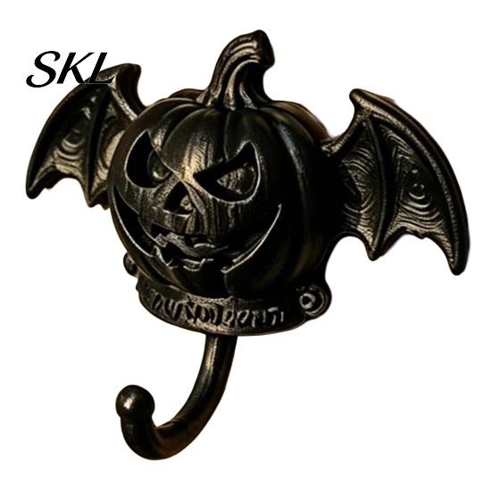 Multi-color Halloween Hooks Devil Pumpkin Bat Wall Hook, No-Drill Adhesive Hook for Keys Small Pendant Hanger Bags, Strong Sticky Damage-Free