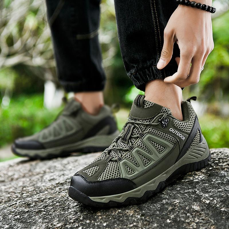 Large Size Anti Slip and Wear-resistant Outdoor Leisure Sports Shoes Hiking Shoes Hiking Shoes Off-road Running Shoes Men's Shoes