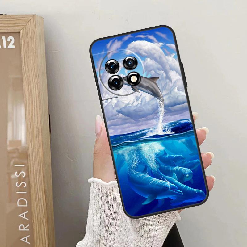 Animal Dolphin Case For OnePlus Nord 5 CE 2 3 4 Lite N20 N30 OnePlus 15 R 13R 12R 10R 13T 10T 11 12 13 Cover