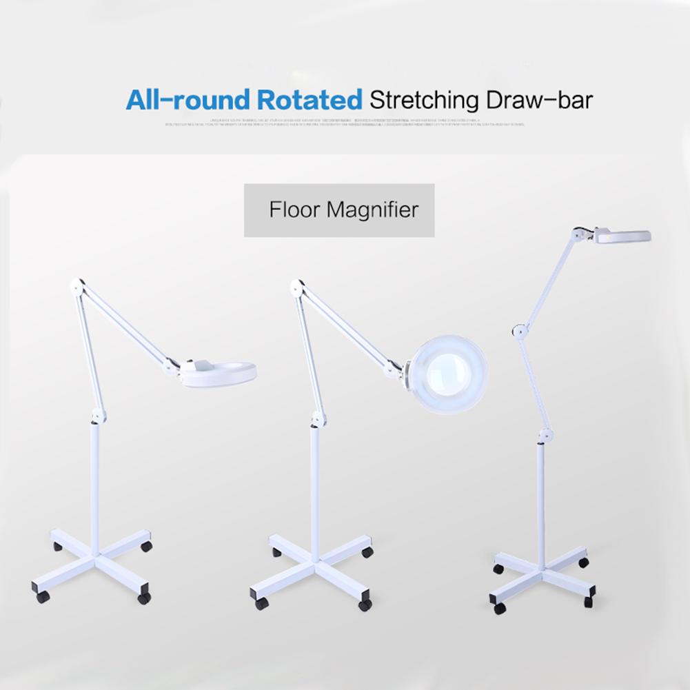 Stand Beauty Cosmetic Makeup Tattoo Manicure 5xMagnifying Lighted Magnifier Light Floor Lamp