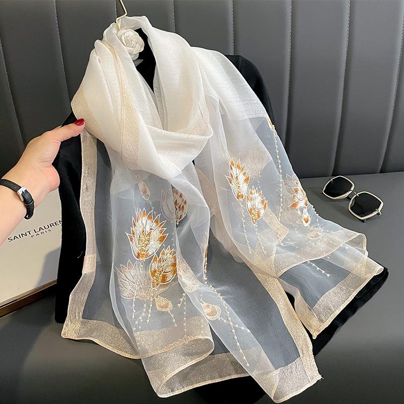 New Solid Silk Wool Scarf for Women Shawls Scarves Summer Lady Hijab Winter Fashion Warm Long Bandana Foulard Pashmina Poncho
