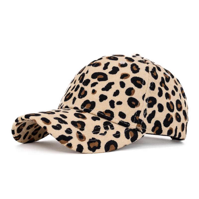 

Men s Leopard Print Corduroy Baseball Cap Autumn Winter Women Outdoor Warm Cap Big Big Leopard Print легкие хаки