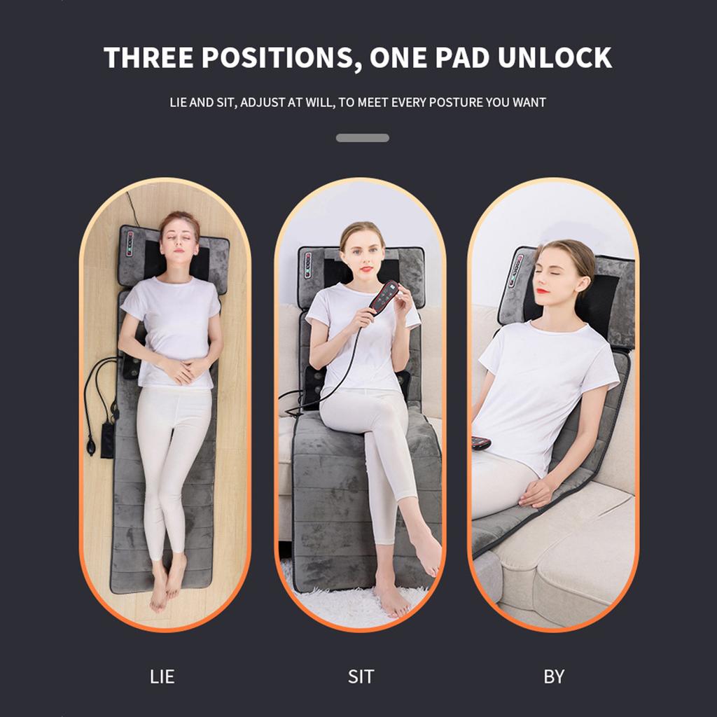Massage Mat with 9 Modes 9 Gears Adjustable Heating Pad for Sitting Sleeping Lying Electric Mat
