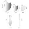 Herzförmiger Gua Sha Massager aus Edelstahl